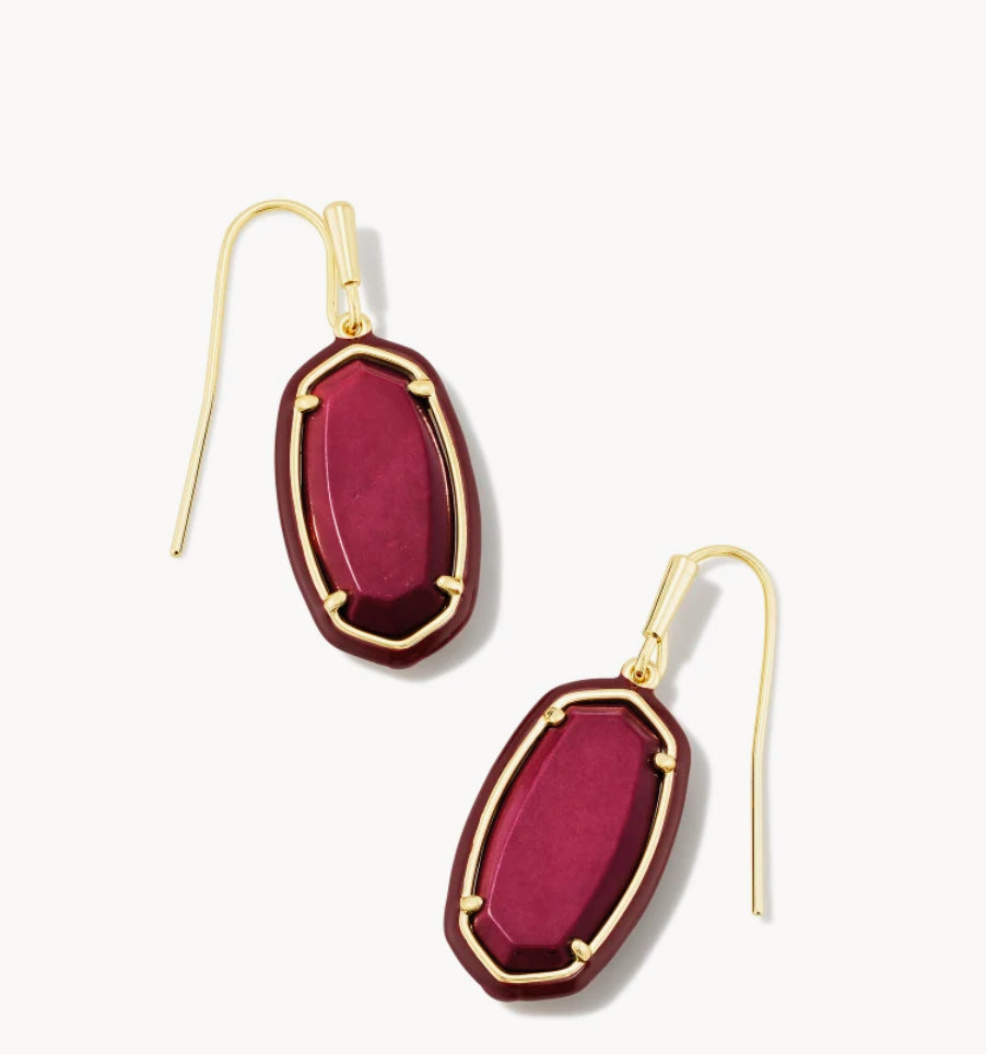 Dani Enamel Frame Drop Earrings