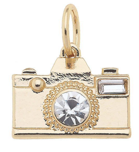 Rhinestone Camera Charm
