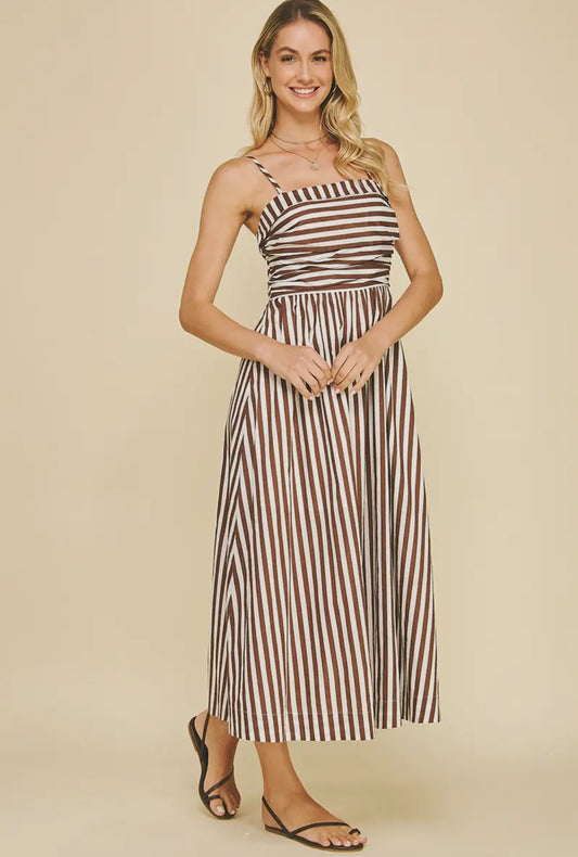 Riley Striped Midi Dress