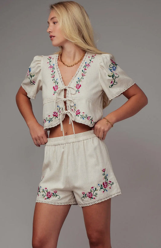 Boho Embroidered Set